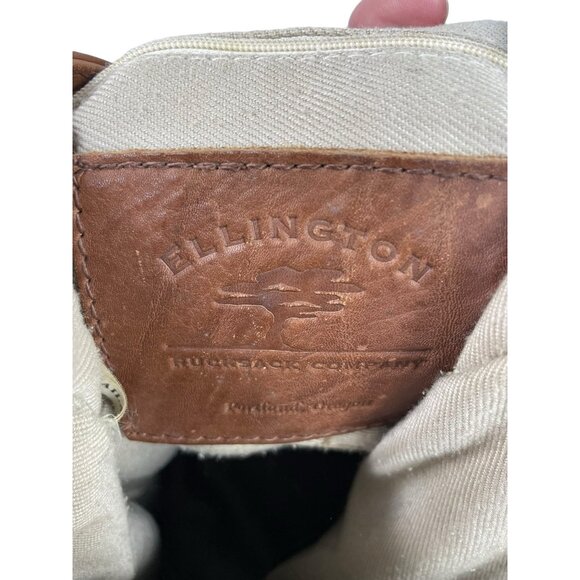 Vintage Ellington Leather Sling Backpack RUCKSACK Portland Oregon Brown - Picture 6 of 10